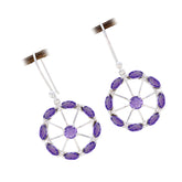 Naomi Purple Dangle Earrings for Everyday Glam